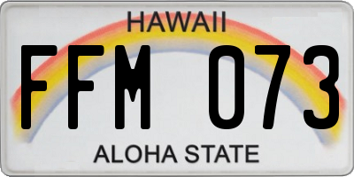 HI license plate FFM073