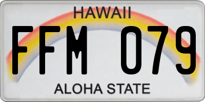 HI license plate FFM079