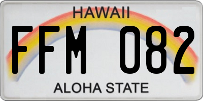 HI license plate FFM082