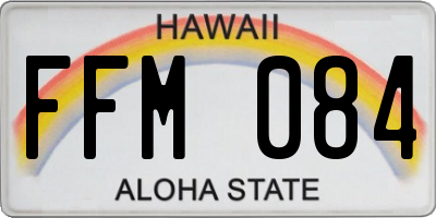 HI license plate FFM084