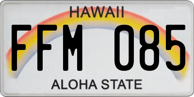 HI license plate FFM085