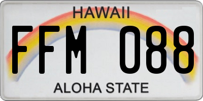 HI license plate FFM088