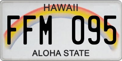 HI license plate FFM095