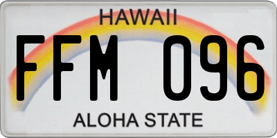 HI license plate FFM096