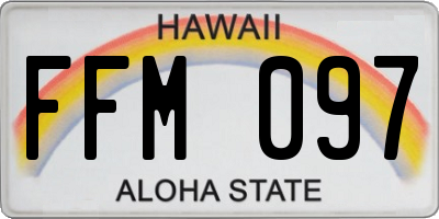 HI license plate FFM097