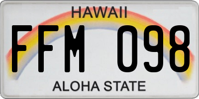 HI license plate FFM098