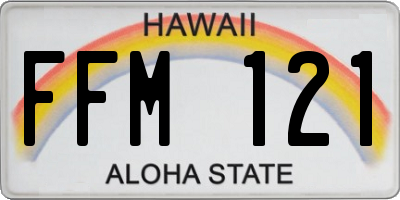 HI license plate FFM121