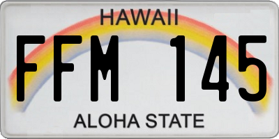 HI license plate FFM145