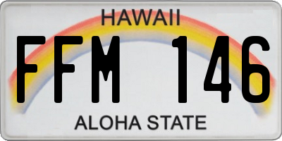 HI license plate FFM146
