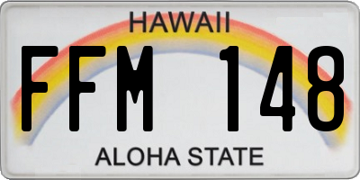 HI license plate FFM148