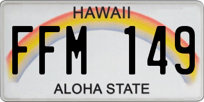HI license plate FFM149