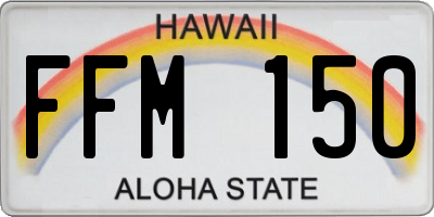 HI license plate FFM150
