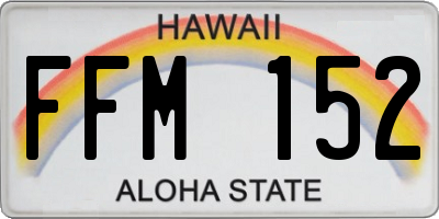 HI license plate FFM152