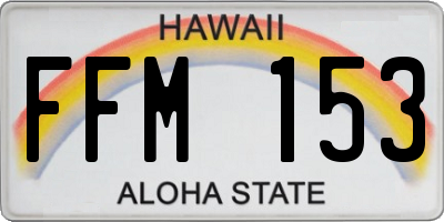 HI license plate FFM153