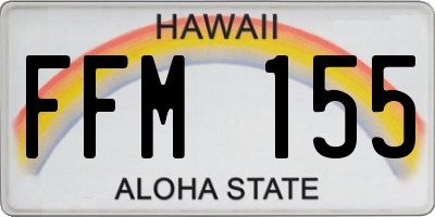 HI license plate FFM155