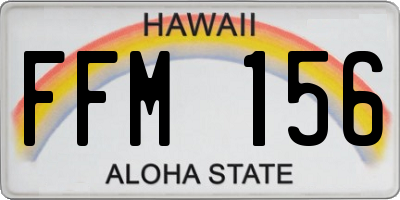 HI license plate FFM156
