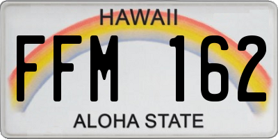 HI license plate FFM162