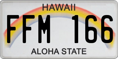 HI license plate FFM166