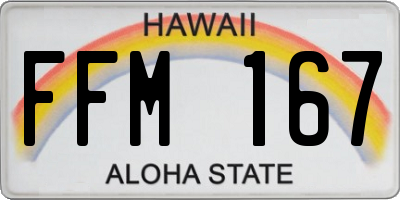 HI license plate FFM167