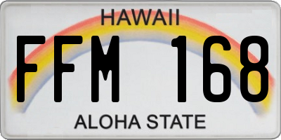 HI license plate FFM168