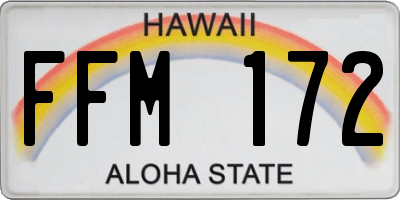 HI license plate FFM172