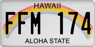 HI license plate FFM174
