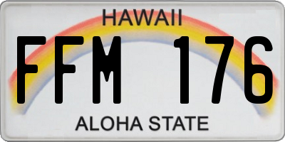 HI license plate FFM176