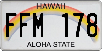 HI license plate FFM178