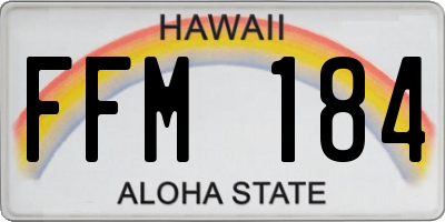 HI license plate FFM184