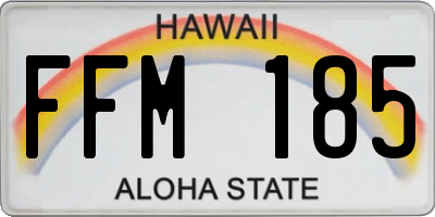 HI license plate FFM185
