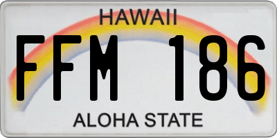 HI license plate FFM186