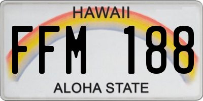 HI license plate FFM188