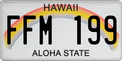 HI license plate FFM199