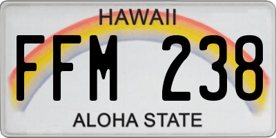 HI license plate FFM238