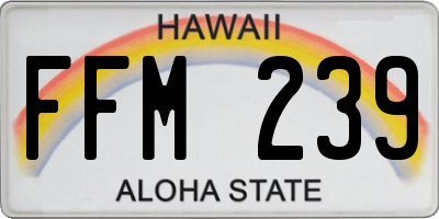 HI license plate FFM239