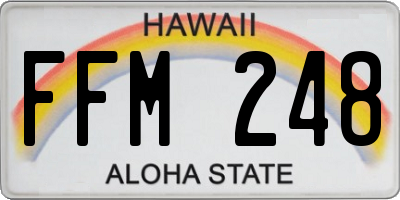 HI license plate FFM248
