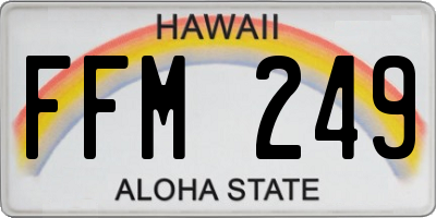 HI license plate FFM249