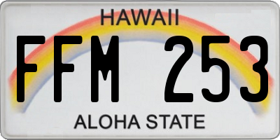 HI license plate FFM253