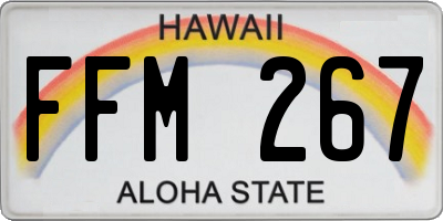 HI license plate FFM267