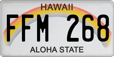 HI license plate FFM268