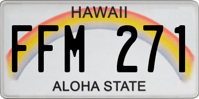 HI license plate FFM271