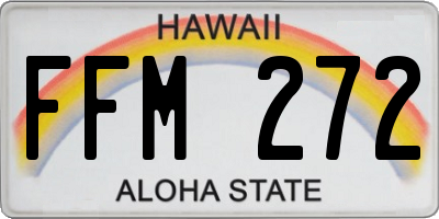 HI license plate FFM272