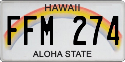 HI license plate FFM274
