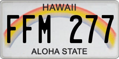 HI license plate FFM277