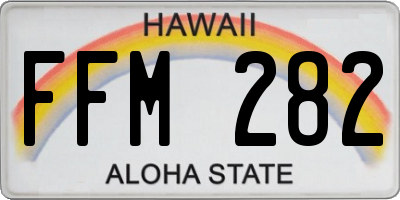 HI license plate FFM282