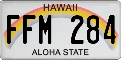 HI license plate FFM284