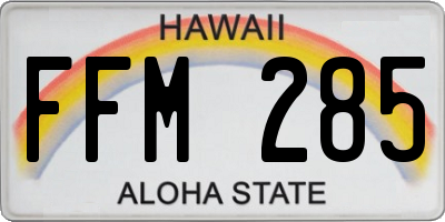 HI license plate FFM285