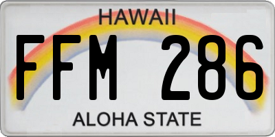 HI license plate FFM286