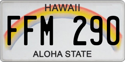 HI license plate FFM290