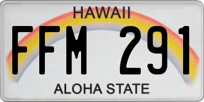 HI license plate FFM291